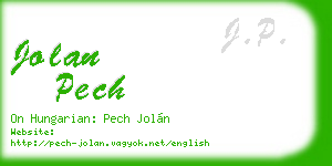 jolan pech business card